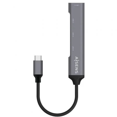 Aisens Hub USB 3.1 USB-C, 4 Puertos Tipo A, Gris